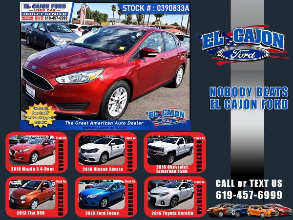 2017 Ford Focus SE Sedan-EZ FINANCING-LOW DOWN! EL CAJON FORD for sale in Santee, CA – photo 24