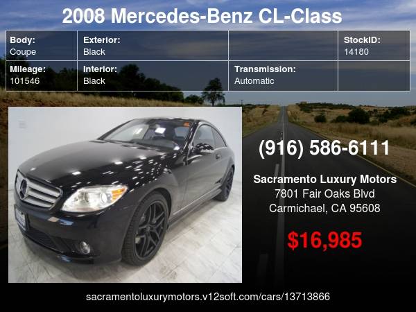 2008 Mercedes-Benz CL-Class CL 550 CL550 CL500 AMG LOADED * NO... for sale in Carmichael, CA – photo 23