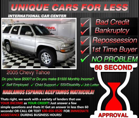 1999 Chevy Suburban Bad Credit ? W/ $1500 Monthly Income OR $500... for sale in Lombard, IL – photo 22