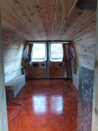 1997 Ford E250 Econoline Camper Van, Cedar Paneling with Wood Stove... for sale in Olympia, WA – photo 15
