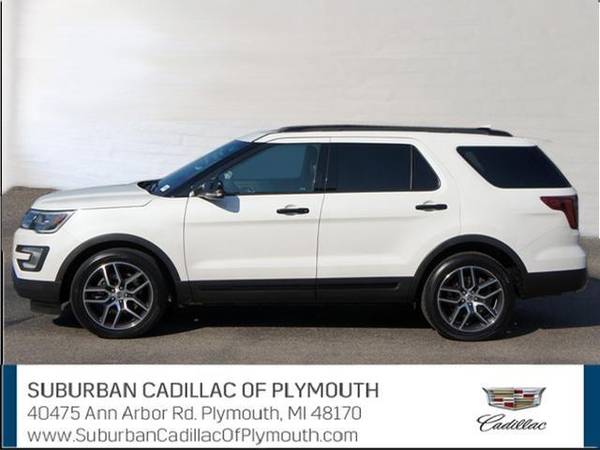 2016 Ford Explorer SUV Sport - Ford White Platinum Metallic Tri-Coat for sale in Plymouth, MI – photo 2
