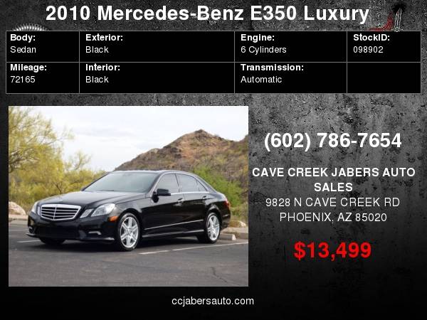 2010 Mercedes-Benz E 350 Luxury RWD for sale in Phoenix, AZ