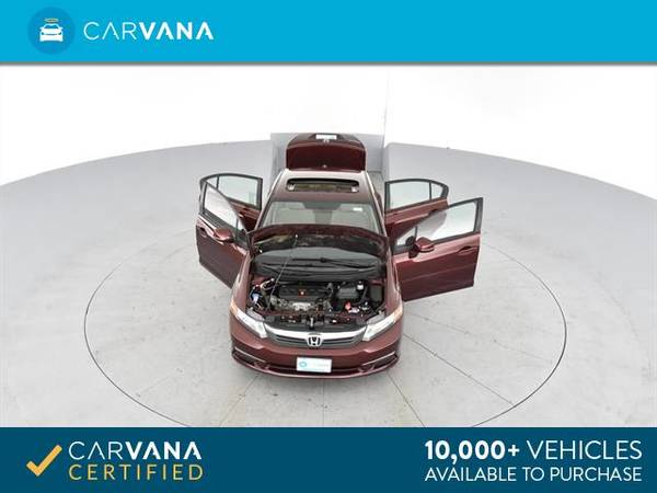 2012 Honda Civic EX Sedan 4D sedan Dk. Red - FINANCE ONLINE for sale in Cary, NC – photo 12