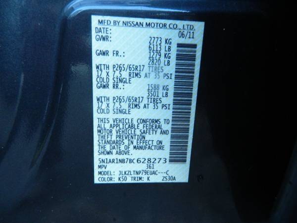 2011 NISSAN PATHFINDER S 4WD CLN CARFAX - - by dealer for sale in Fredericksburg, VA – photo 24
