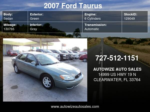 2007 Ford Taurus SEL V6 3 0L - - by dealer - vehicle for sale in Clearwater, FL – photo 8