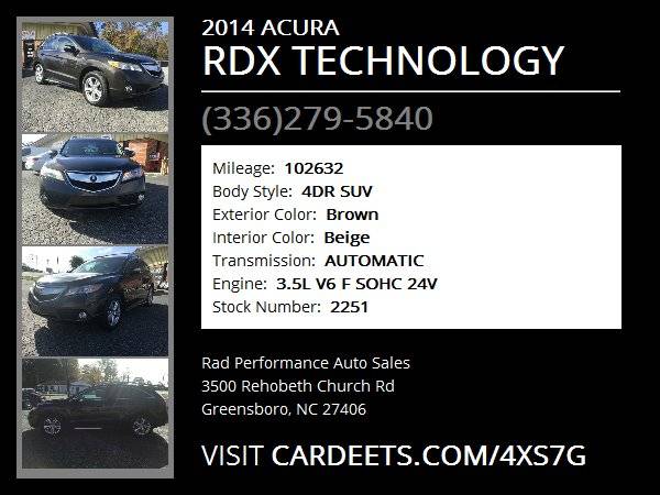 2014 ACURA RDX TECHNOLOGY - cars & trucks - by dealer - vehicle... for sale in Greensboro, NC – photo 22