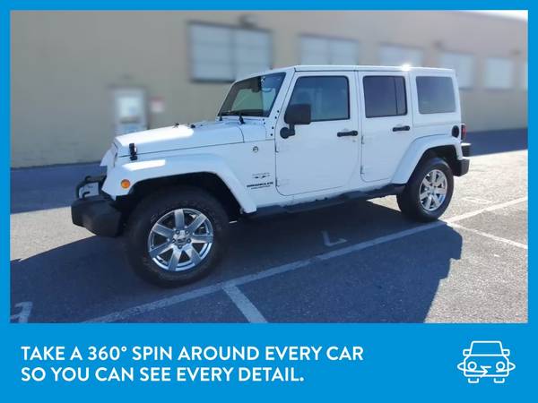 2017 Jeep Wrangler Unlimited Sahara Sport Utility 4D suv White for sale in Frederick, MD – photo 3