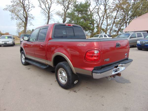 2002 FORD F150 LARIAT 4DR SUPERCREW 4X4 4.6LTR_V8 LOADED MOON_CLEAN_... for sale in Union Grove, IL – photo 3