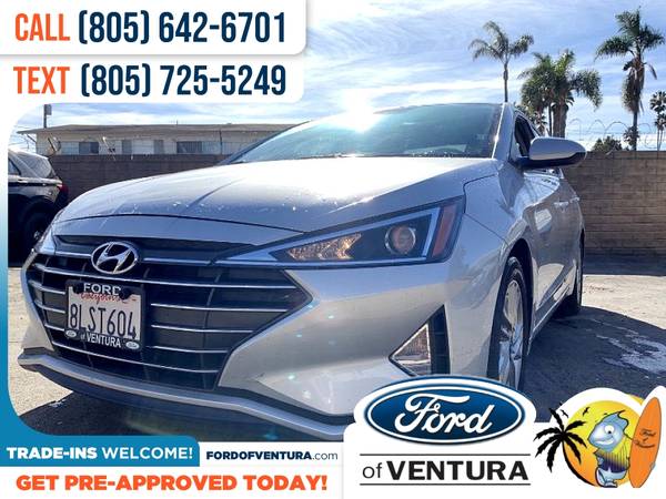 270/mo - 2019 Hyundai Elantra SEL - - by dealer for sale in Ventura, CA
