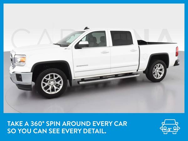2015 GMC Sierra 1500 Crew Cab SLT Pickup 4D 5 3/4 ft pickup White for sale in Beaumont, TX – photo 3