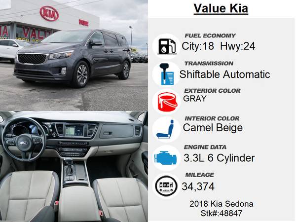 2018 Kia Sedona SE - cars & trucks - by dealer - vehicle automotive... for sale in Philadelphia, PA – photo 4
