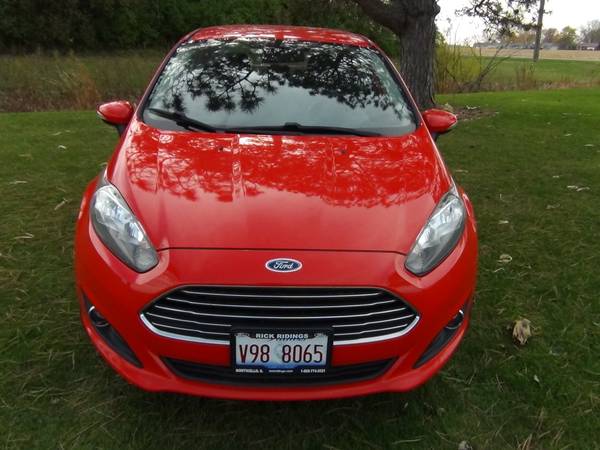 2014 Ford Fiesta SE Red Sedan 79K miles Very Nice! - cars & trucks -... for sale in Tuscola, IL – photo 2