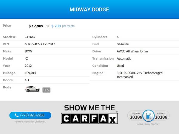 2012 BMW X5 X 5 X-5 xDrive35i xDrive 35 i xDrive-35-i AWD FOR ONLY for sale in Chicago, IL – photo 2