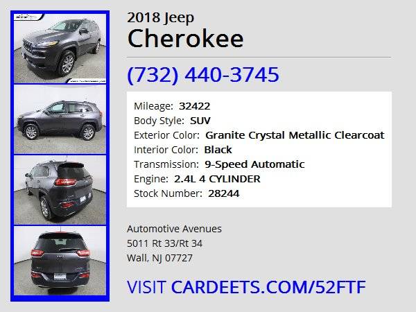 2018 Jeep Cherokee, Granite Crystal Metallic Clearcoat - cars & for sale in Wall, NJ – photo 22
