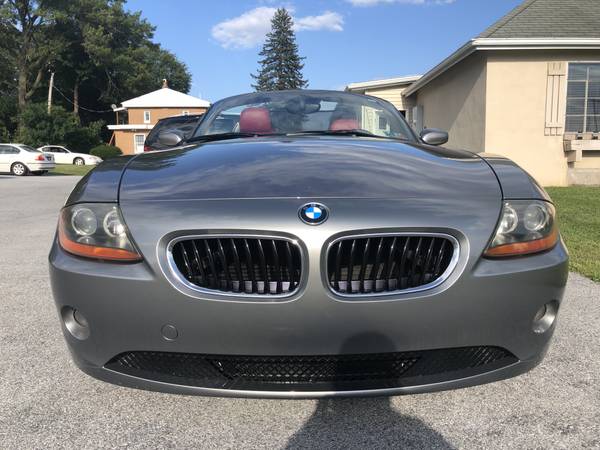 2003 BMW Z4 Automatic Grey over Red Leather Excellent Condition for sale in Palmyra, PA – photo 3