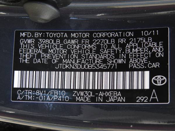 2011 Toyota Prius Two Call Used Car Sales Dept Today for Latest for sale in MANASSAS, District Of Columbia – photo 6