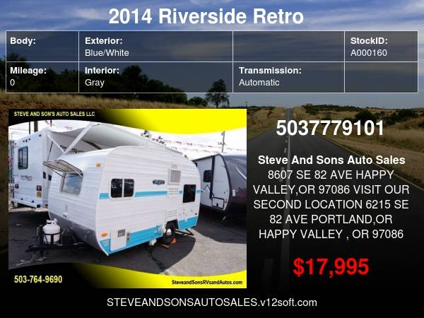 2014 Riverside Retro Whtie Water - - by dealer for sale in Happy valley, OR – photo 21