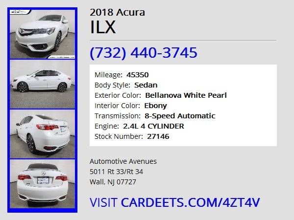 2018 Acura ILX, Bellanova White Pearl - - by dealer for sale in Wall, NJ – photo 22