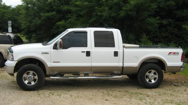 2006 Ford F250 diesel 4dr lariat 4x4 white for sale in Harrisburg, AR – photo 3