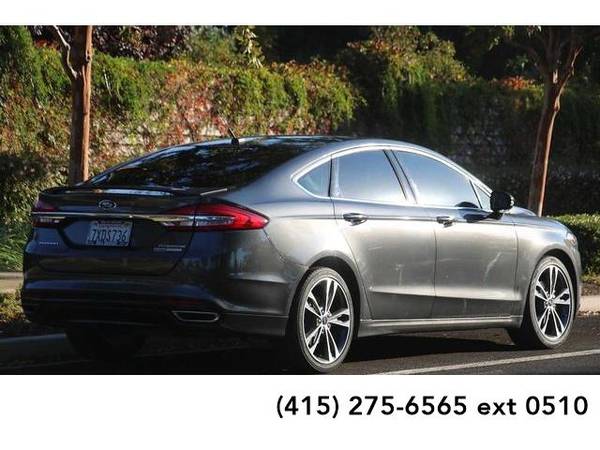 2017 Ford Fusion sedan Titanium 4D Sedan (Gray) for sale in Brentwood, CA – photo 3