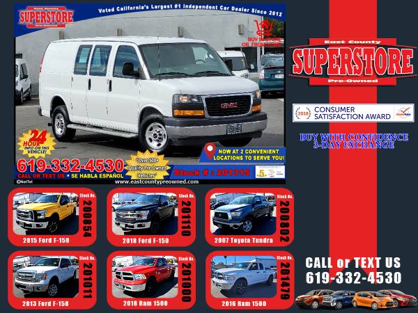 2018 GMC SAVANA 2500 WORK VAN-EZ FINANCING-LOW DOWN! - cars & trucks... for sale in El Cajon, CA – photo 24