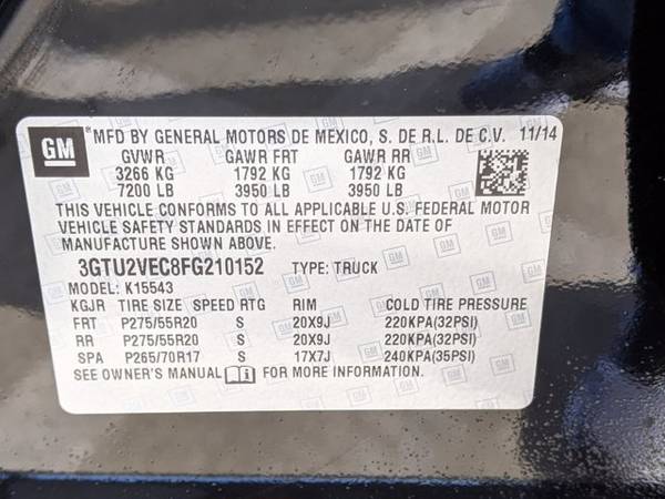 2015 GMC Sierra 1500 SLT 4x4 4WD Four Wheel Drive SKU: FG210152 for sale in North Richland Hills, TX – photo 24