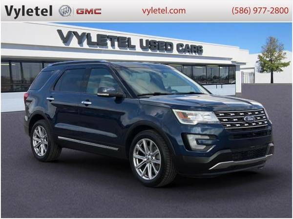 2017 Ford Explorer SUV Limited FWD - Ford Blue Jeans Metallic - cars... for sale in Sterling Heights, MI – photo 2