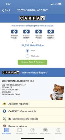 2007 Hyundai Accent 1 Owner... - cars & trucks - by dealer - vehicle... for sale in Powhatan, VA – photo 9
