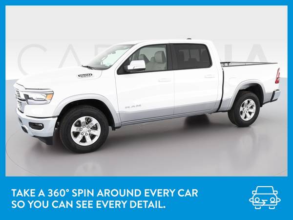 2020 Ram 1500 Crew Cab Laramie Pickup 4D 5 1/2 ft pickup White for sale in Champaign, IL – photo 3