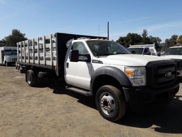 2018 FORD F550 16ft STAKE FLATBED WITH LIFTGATE 6 8L V10 MILES for sale in San Jose, CA – photo 16