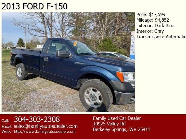2013 FORD F-150 Dark Blue - - by dealer - vehicle for sale in BERKELEY SPRINGS, WV – photo 3