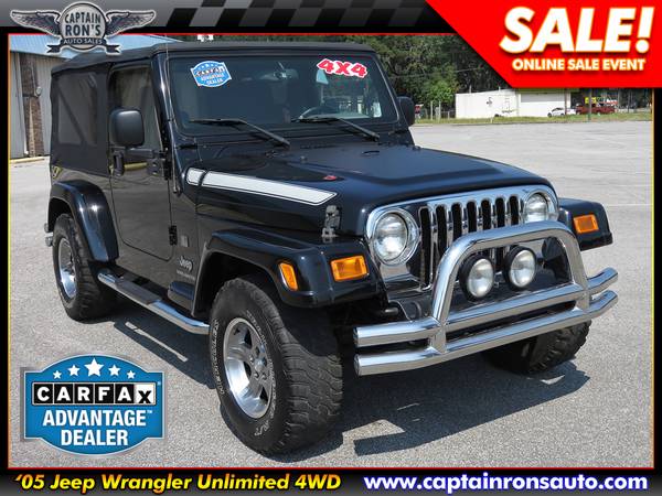 '05 JEEP WRANGLER UNLIMITED 4X4 - 4.0L, Auto, Long Wheel Base, Sharp! for sale in Saraland, AL