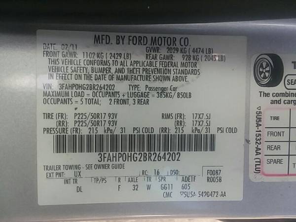 2011 Ford Fusion 4dr Sdn SE FWD for sale in Pineville, LA – photo 14