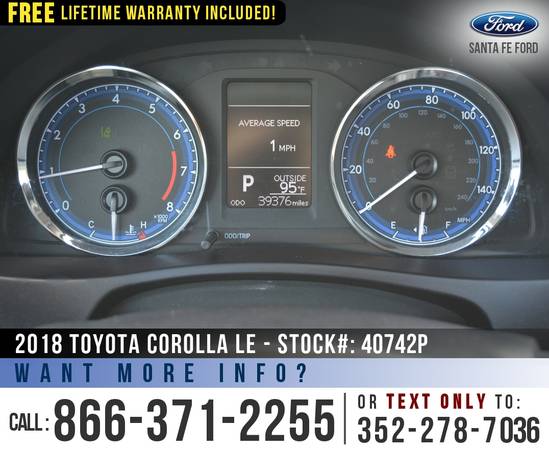 *** 2018 Toyota Corolla LE *** Touchscreen - Camera - Bluetooth -... for sale in Alachua, GA – photo 15