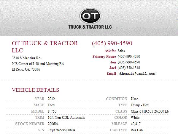 2012 Ford F-750 10ft Non-CDL Automatic Dump Truck 6.7L Cummins... for sale in Oklahoma City, OK – photo 24