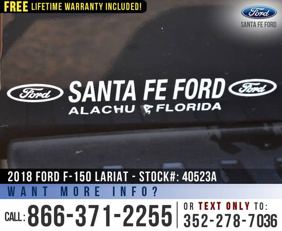 *** 2018 Ford F150 Lariat 4WD *** Leather Seats - SYNC - Cruise -... for sale in Alachua, FL – photo 9