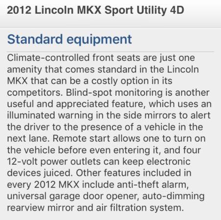 2012 Lincoln MKX for sale in Honolulu, HI – photo 20