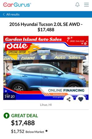 2016 HYUNDAI TUCSON SE AWD 4dr SUV New Arrival! Low Miles for sale in Lihue, HI – photo 2