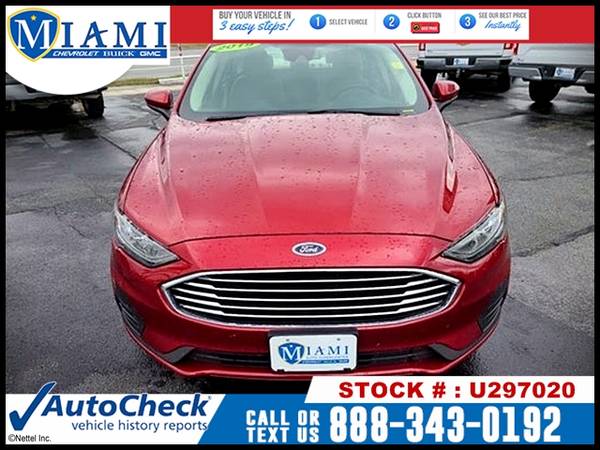 2019 Ford Fusion Hybrid SE SEDAN -EZ FINANCING -LOW DOWN! - cars &... for sale in Miami, MO – photo 2