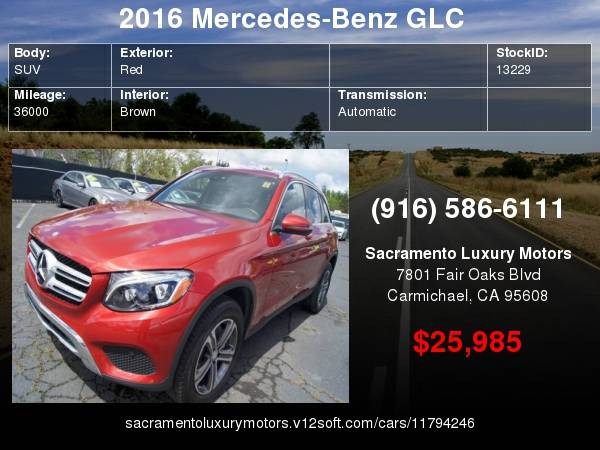 2016 Mercedes-Benz GLC GLC 300 36K MILES GLC300 LOADED WARRANTY with for sale in Carmichael, CA – photo 24