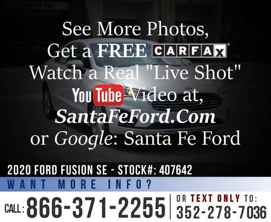 *** 2020 FORD FUSION SE *** SAVE Over $6,000 off MSRP! - cars &... for sale in Alachua, GA – photo 22