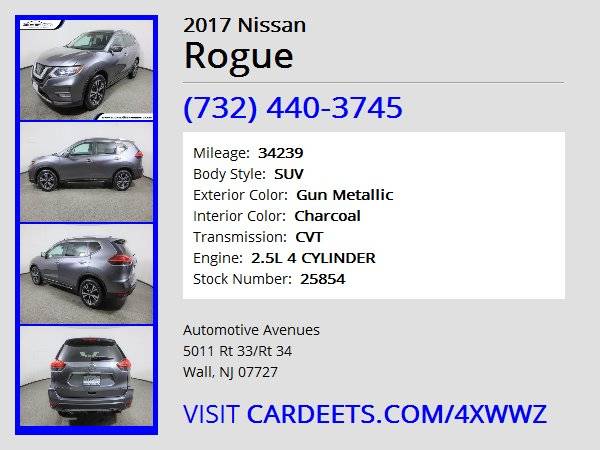 2017 Nissan Rogue, Gun Metallic - cars & trucks - by dealer -... for sale in Wall, NJ – photo 22