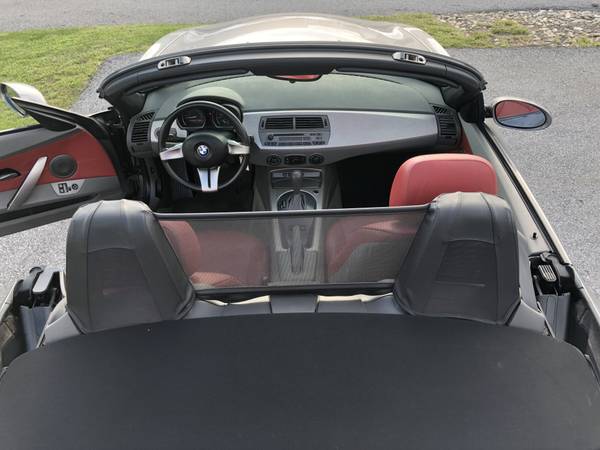 2003 BMW Z4 Automatic Grey over Red Leather Excellent Condition for sale in Palmyra, PA – photo 15