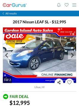 2017 NISSAN LEAF SL New OFF ISLAND Arrival 4/28 One Owner Very for sale in Lihue, HI – photo 2