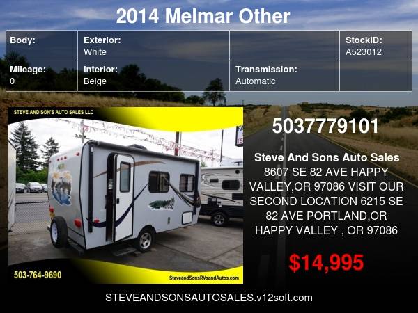 2014 Melmar Other - - by dealer - vehicle automotive for sale in Happy valley, OR – photo 19