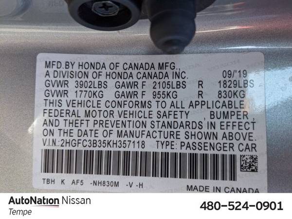 2019 Honda Civic EX SKU:KH357118 Coupe - cars & trucks - by dealer -... for sale in Tempe, AZ – photo 16