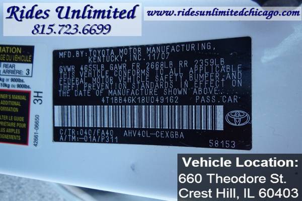 2008 Toyota Camry Hybrid - cars & trucks - by dealer - vehicle... for sale in Crest Hill, IL – photo 18