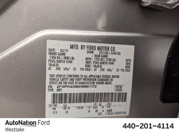 2017 Ford Edge SE AWD All Wheel Drive SKU:HBB61172 - cars & trucks -... for sale in Westlake, OH – photo 23