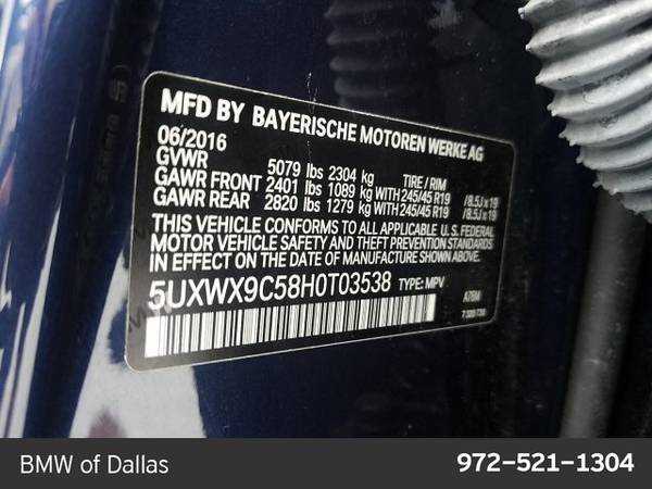 2017 BMW X3 xDrive28i AWD All Wheel Drive SKU:H0T03538 for sale in Dallas, TX – photo 24