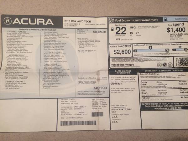 2013 Acura RDX with technology package - cars & trucks - by owner -... for sale in Oxford, MD – photo 8